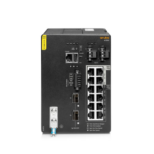 Aruba CX 4100i 12-port 1GbE (8-port Class 4 POE and 4-port Class 6 POE) 2-port SFP+ DIN Mount Switch Aruba CX 4100i 12-port 1GbE (8-port Class 4 POE and 4-port Class 6 POE) 2-port SFP+ DIN Mount Switch