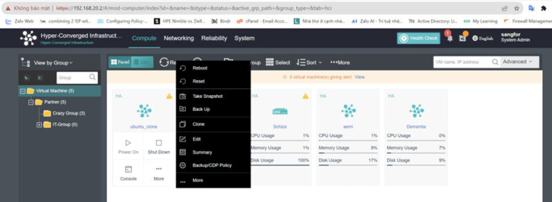 export disk virtual machine linux sangfor hci 3