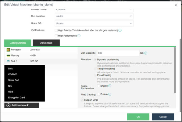 export disk virtual machine window sangfor hci 7