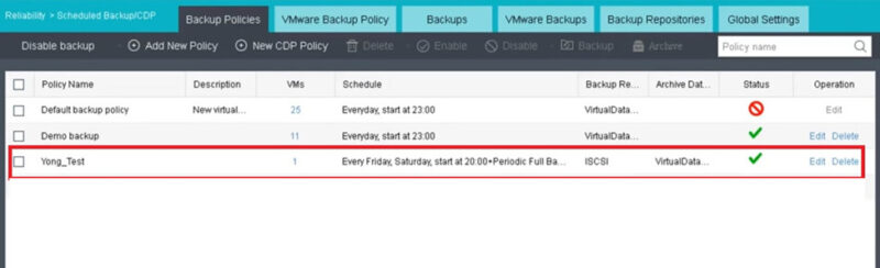 sangfor hci backup policy cho cac vm 13