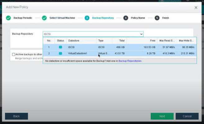 sangfor hci backup policy cho cac vm 9