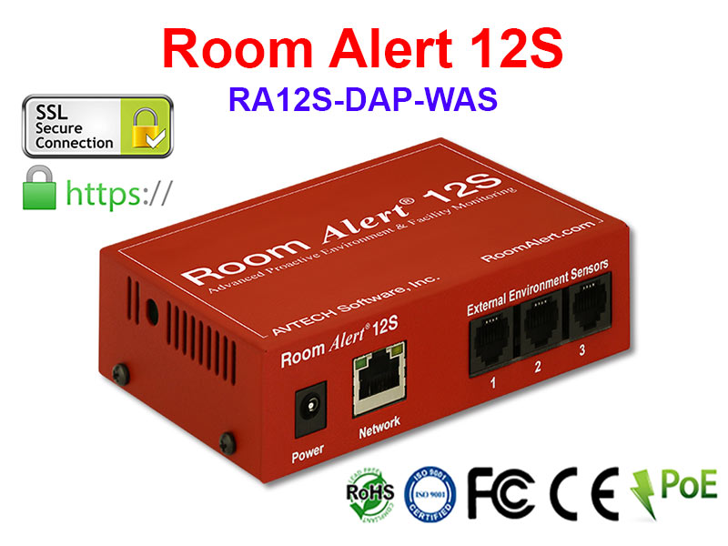 Monitoring AVTECH Room Alert 12S RA12S-DAP-WAS AVTECH Room Alert 12S RA12S-DAP-WAS - thiết bị giám sát môi trường