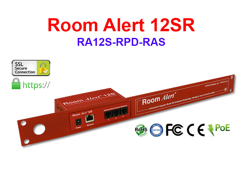 Monitoring AVTECH Room Alert 12SR RA12S-RPD-RAS AVTECH Room Alert 12SR RA12S-RPD-RAS - giám sát môi trường