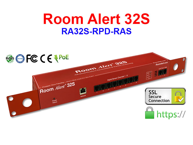 Monitoring AVTECH Room Alert 32S RA32S-RPD-RAS RA32S RPD RAS AVTECH Room Alert 32S
