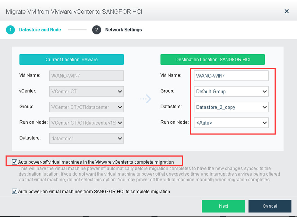 Chuyen doi tu he thong ao hoa VMWare sang Sangfor HCI 14