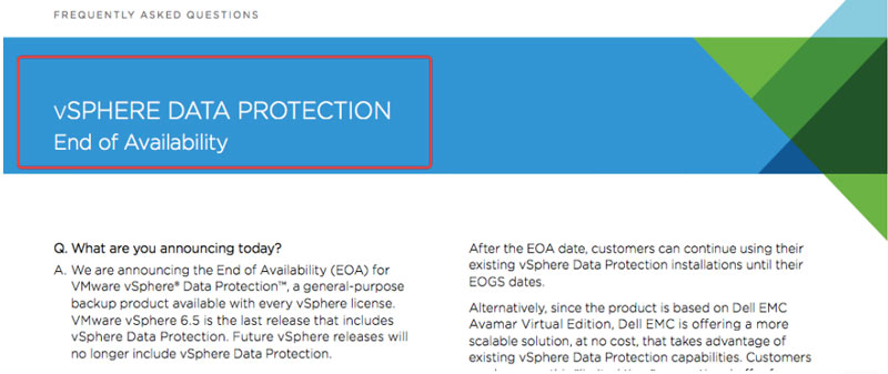 Phần mềm backup đối với VMWare