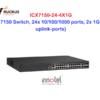 ICX 7150 Switch, 24x 10/100/1000 ports, 2x 1G RJ45 uplink-ports ICX7150-24-4X1G