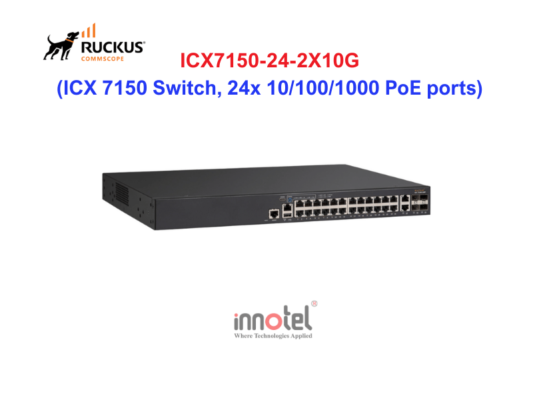 ICX 7150 Switch, 24x 10/100/1000 ports, 2x 1G RJ45 uplink-ports ICX 7150 Switch