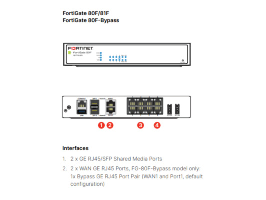 FortiGate 80F_81F FortiGate 80F-Bypass