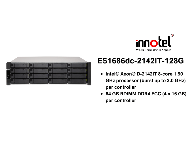 QNAP ES1686dc-2142IT-128G - Thiết Bị Lưu trữ NAS QNAP ES1686dc-2142IT-128G