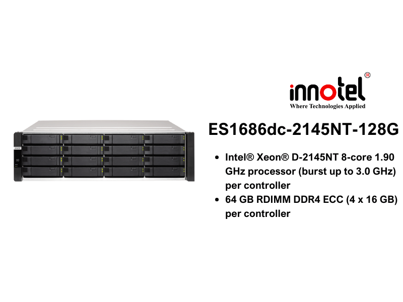 QNAP ES1686dc-2145NT-128G - Thiết Bị Lưu trữ NAS QNAP ES1686dc-2145NT-128G
