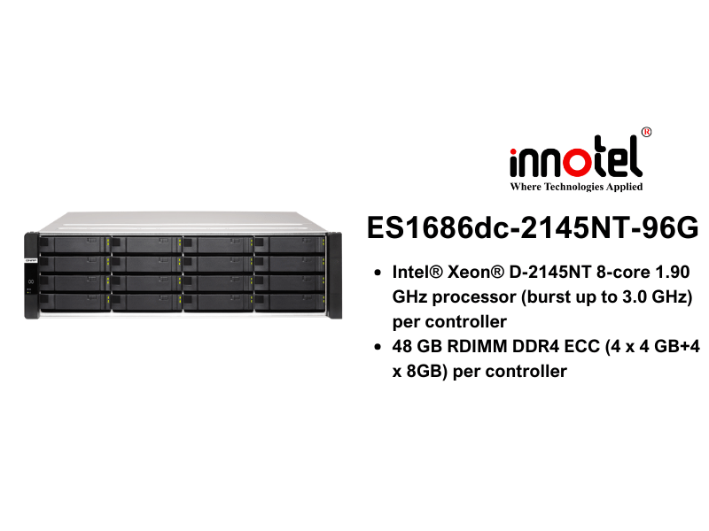 QNAP ES1686dc-2145NT-96G - Thiết Bị Lưu trữ NAS QNAP ES1686dc-2145NT-96G