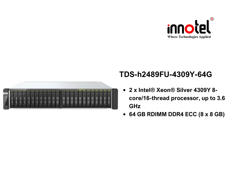 QNAP TDS-h2489FU-4309Y-64G - Thiết Bị Lưu trữ NAS QNAP TDS-h2489FU-4309Y-64G