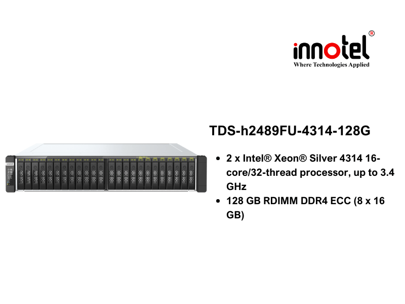 QNAP TDS-h2489FU-4314-128G - Thiết Bị Lưu trữ NAS QNAP TDS-h2489FU-4314-128G