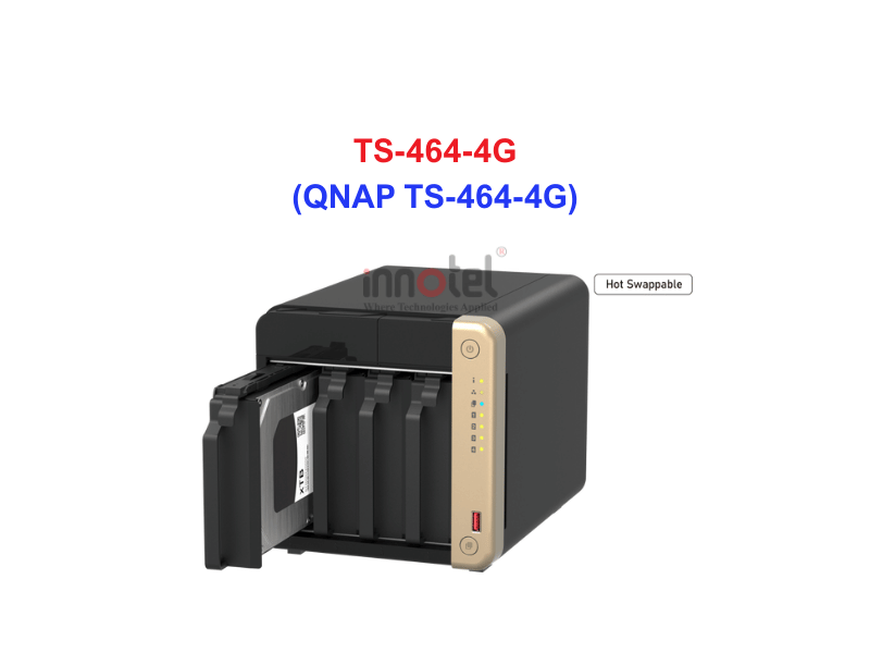 QNAP TS-464-4G - Thiết Bị Lưu trữ NAS QNAP TS-464-4G