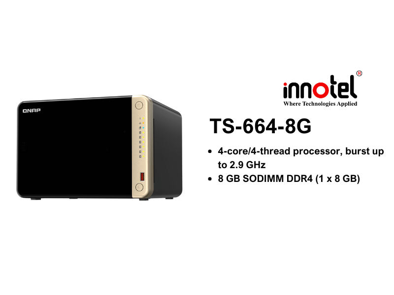 QNAP TS-664-8G - Thiết Bị Lưu trữ NAS QNAP TS-664-8G