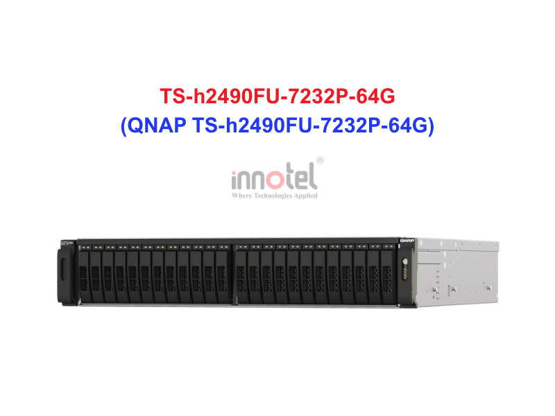QNAP TS-h2490FU-7232P-64G - Thiết Bị Lưu trữ NAS QNAP TS-h2490FU-7232P-64G