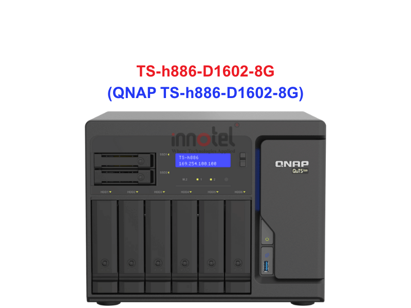 QNAP TS-h886-D1602-8G - Thiết Bị Lưu Trữ NAS QNAP TS-h886-D1602-8G