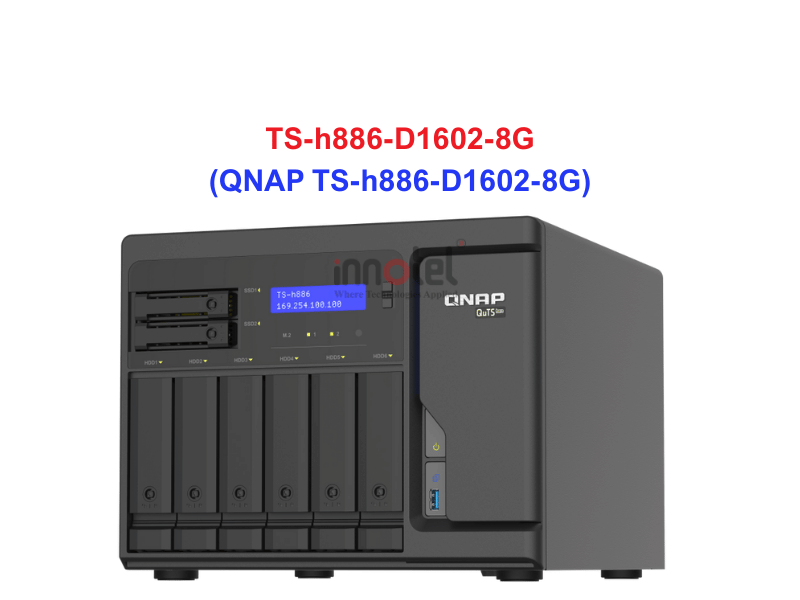 QNAP TS-h886-D1602-8G - Thiết Bị Lưu Trữ NAS QNAP TS-h886-D1602-8G