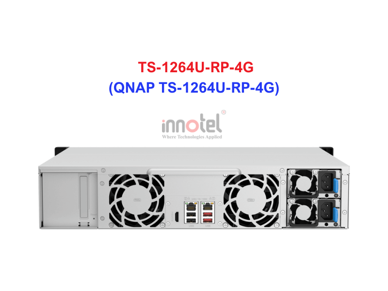 QNAP TS-1264U-RP-4G - Thiết Bị Lưu trữ NAS QNAP TS-1264U-RP-4G
