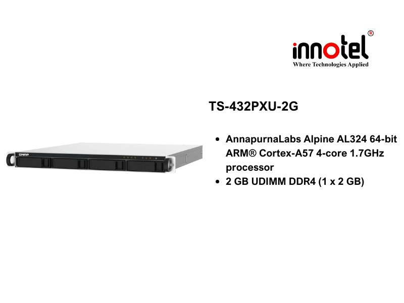 QNAP TS-432PXU-2G - Thiết Bị Lưu trữ NAS QNAP TS-432PXU-2G