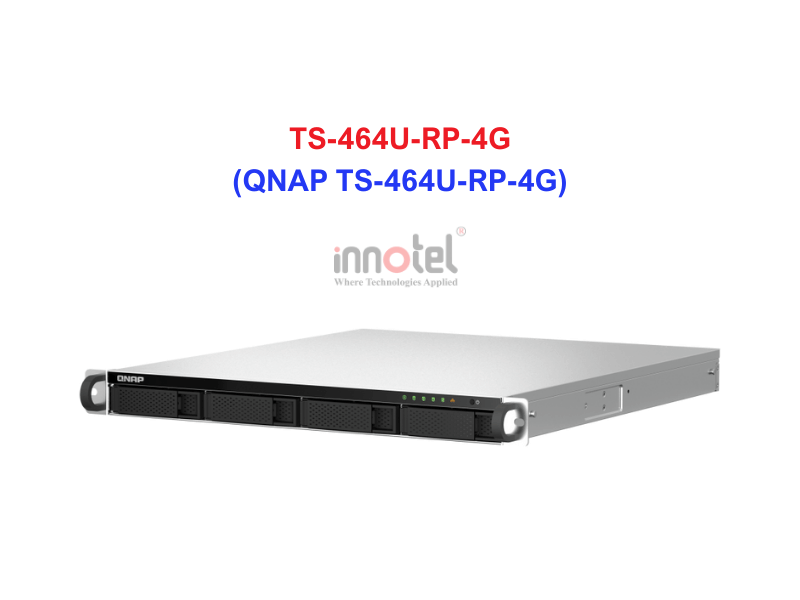 QNAP TS-464U-RP-4G - Thiết Bị Lưu trữ NAS QNAP TS-464U-RP-4G