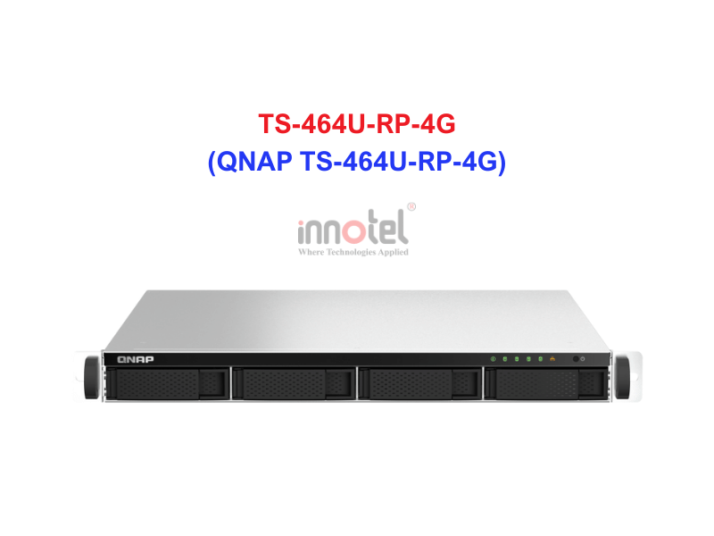 QNAP TS-464U-RP-4G - Thiết Bị Lưu trữ NAS QNAP TS-464U-RP-4G