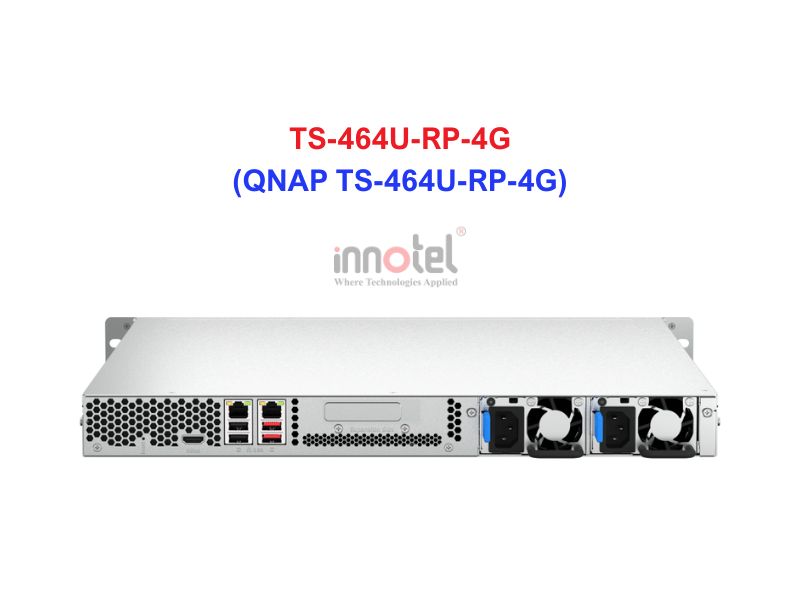 QNAP TS-464U-RP-4G - Thiết Bị Lưu trữ NAS QNAP TS-464U-RP-4G
