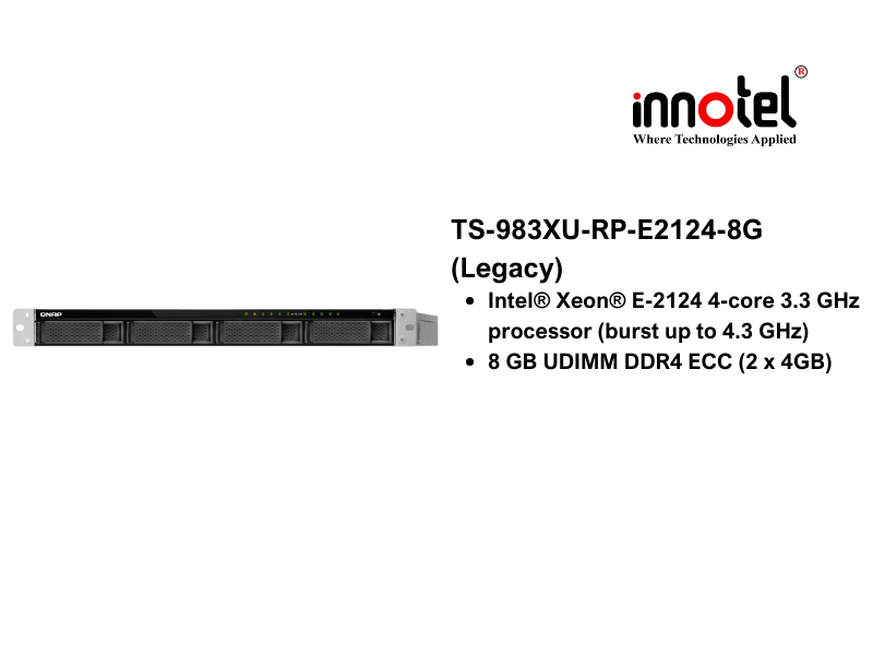 QNAP TS-983XU-RP-E2124-8G Legacy