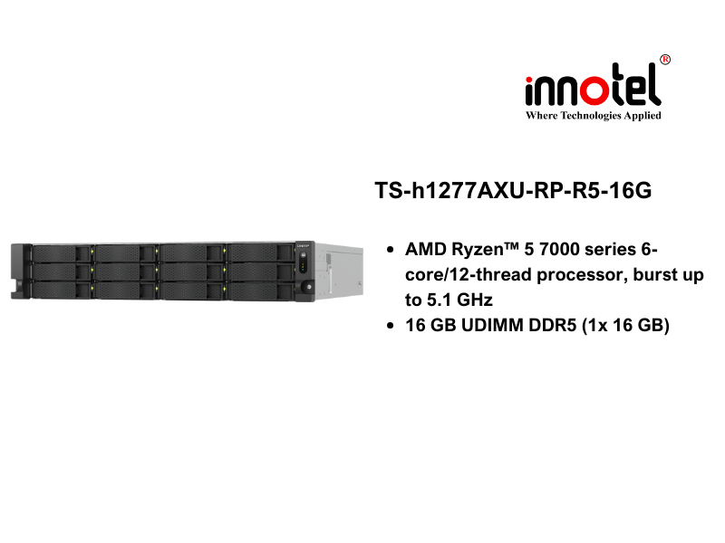 QNAP TS-h1277AXU-RP-R5-16G - Thiết Bị Lưu trữ NAS QNAP TS-h1277AXU-RP-R5-16G