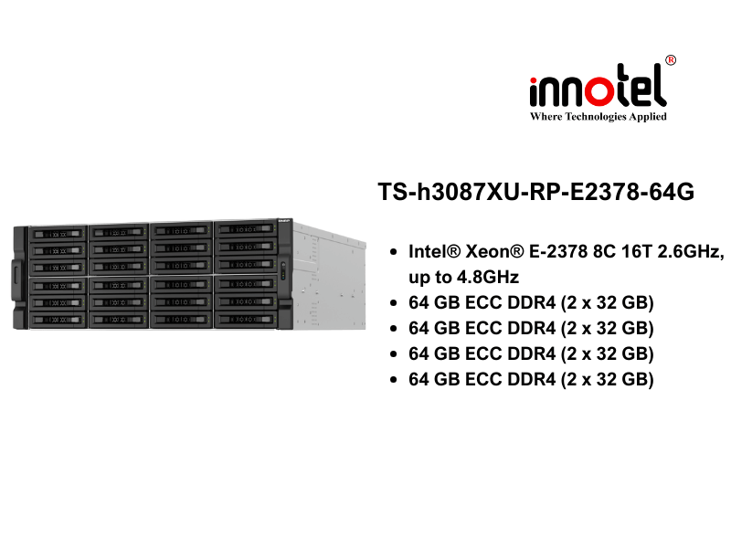 QNAP TS-h3087XU-RP-E2378-64G