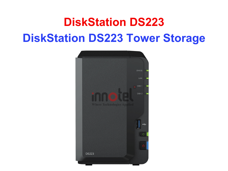 Synology DS223 - Thiết bị lưu trữ SAN/NAS DiskStation DS223 Tower Storage