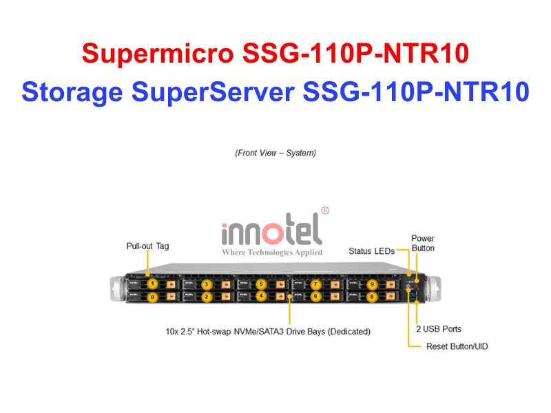 UP Storage SuperServer SSG-110P-NTR10 - Thiết bị lưu trữ SAN/NAS Storage SuperServer SSG-110P-NTR10