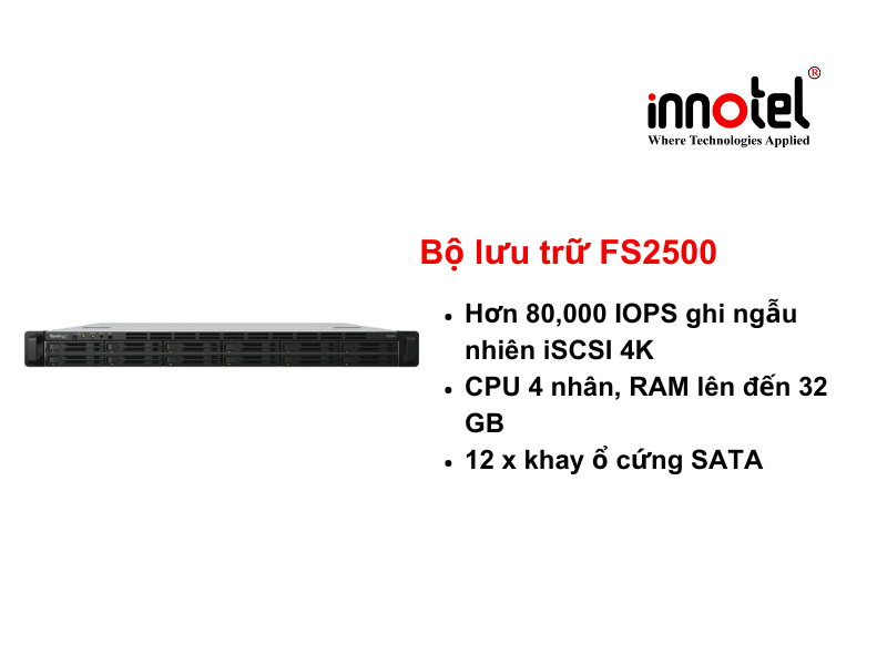 Synology FS2500 - Thiết bị lưu trữ SAN/NAS Synology NAS FlashStation FS2500