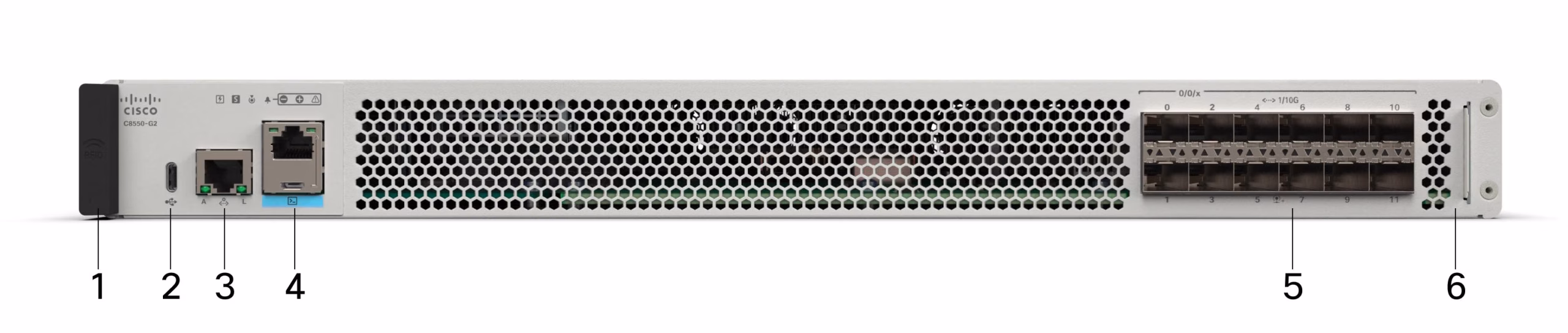 Secure Router Cisco C8550-G2 – Thiết Bị Router Mặt trước Cisco C8555-G2 Secure Router